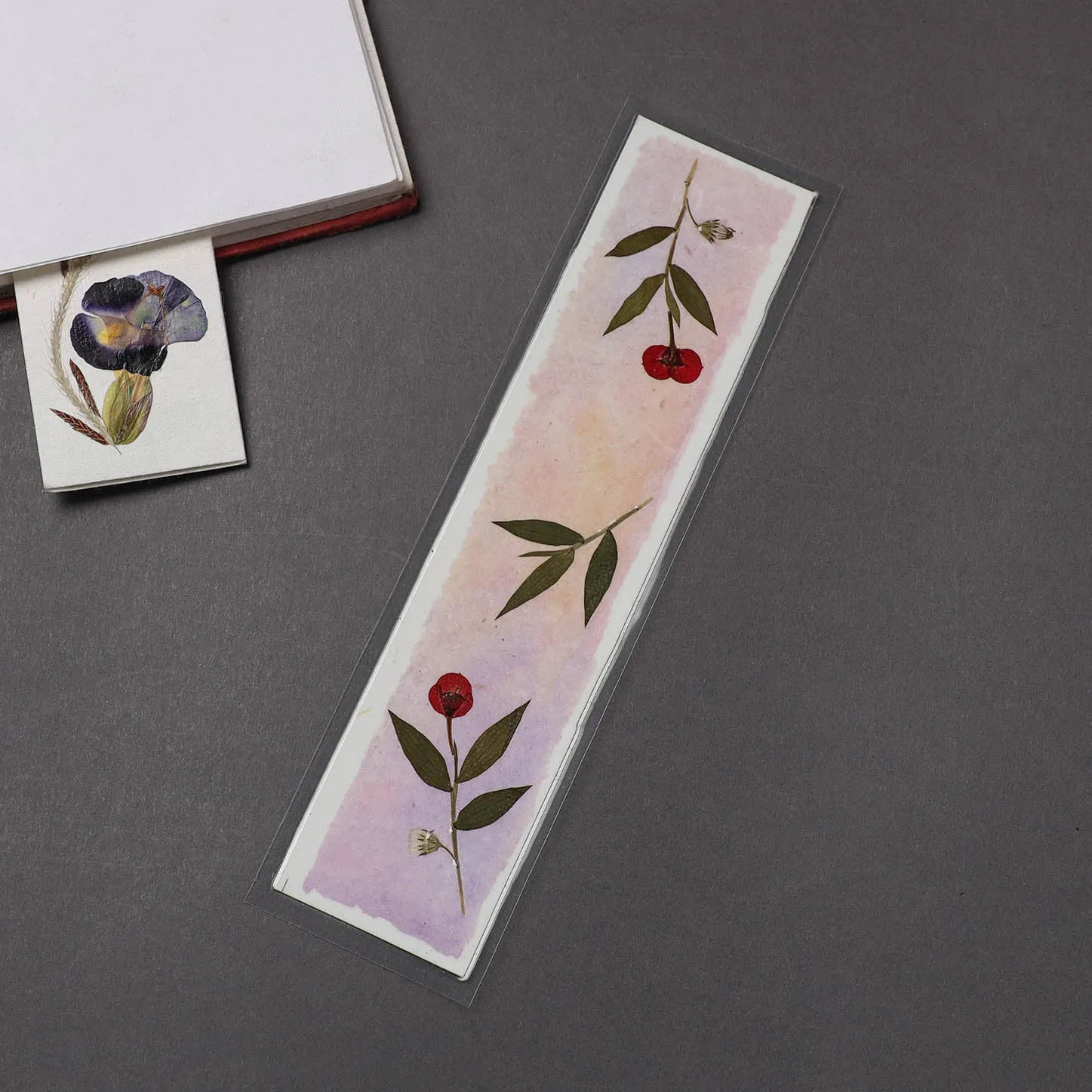 Flower Art Handmade Paper Bookmark 17