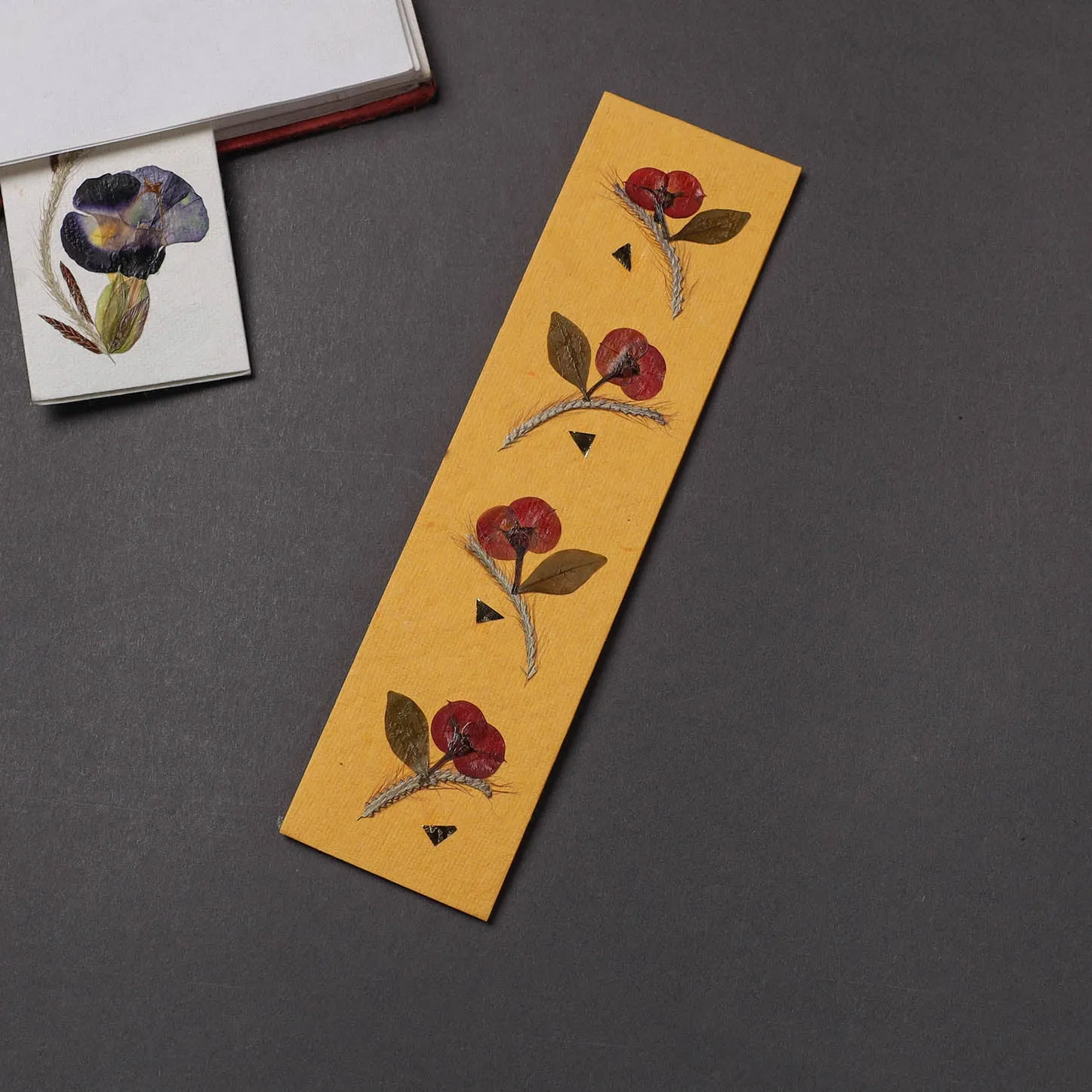 Flower Art Handmade Paper Magnetic Bookmark 13