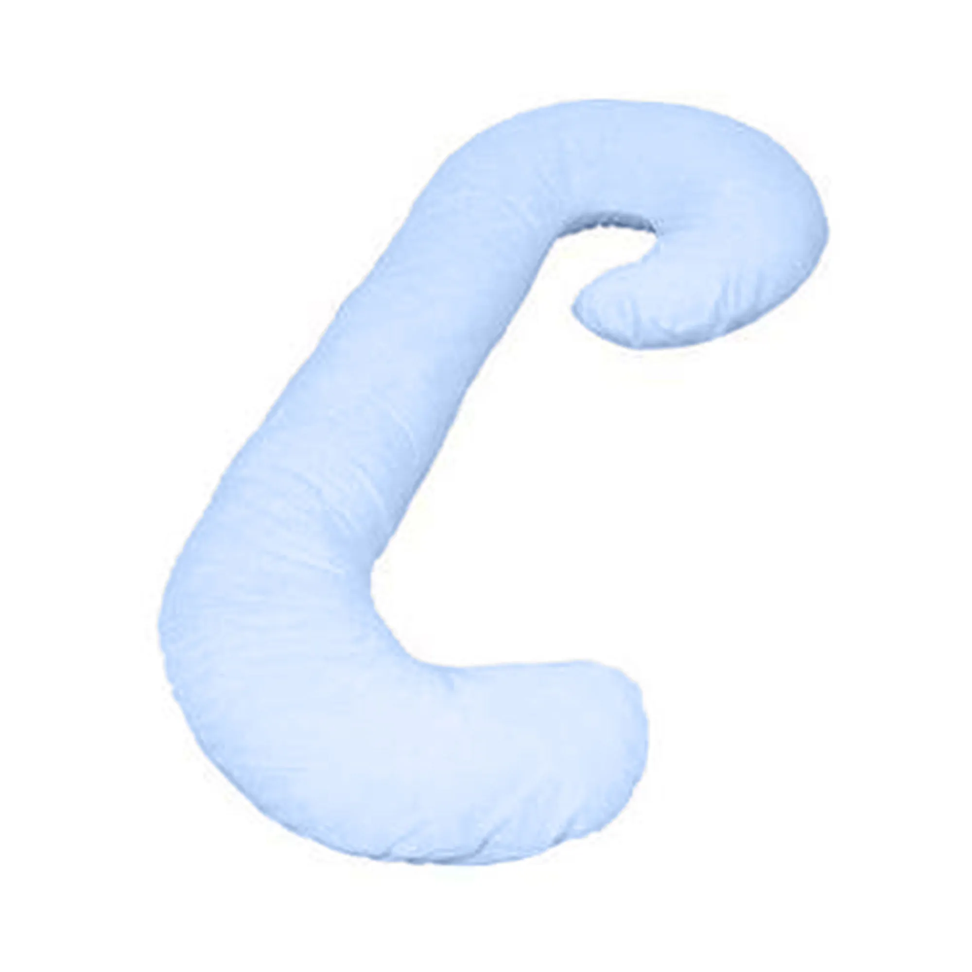 Four Seasons Pregnancy Pillow J Shaped Full Body Maternity Pillow 80x130cm Blue