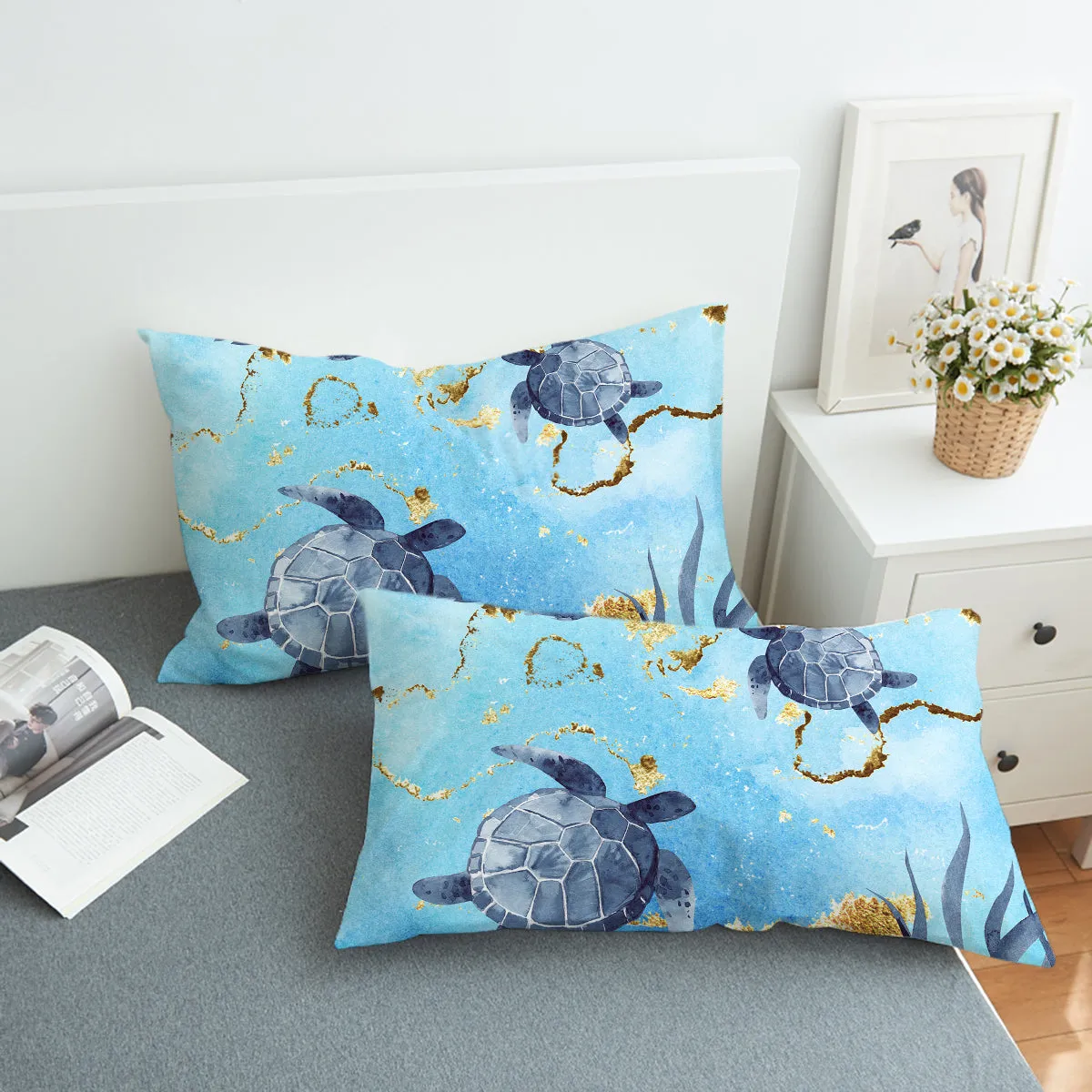 Golden Sea Turtle Bay Bedding Set