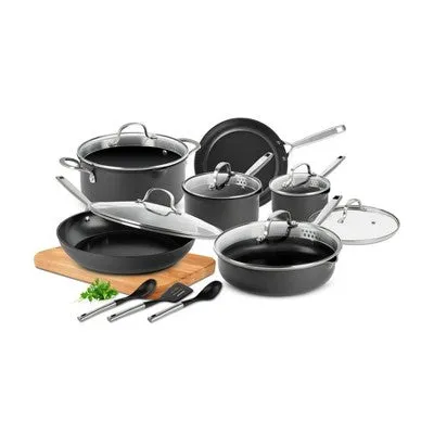 Gotham Steel Pro 2x Nonstick 15pc Hard Anodized Aluminum Ceramic Cookware Set