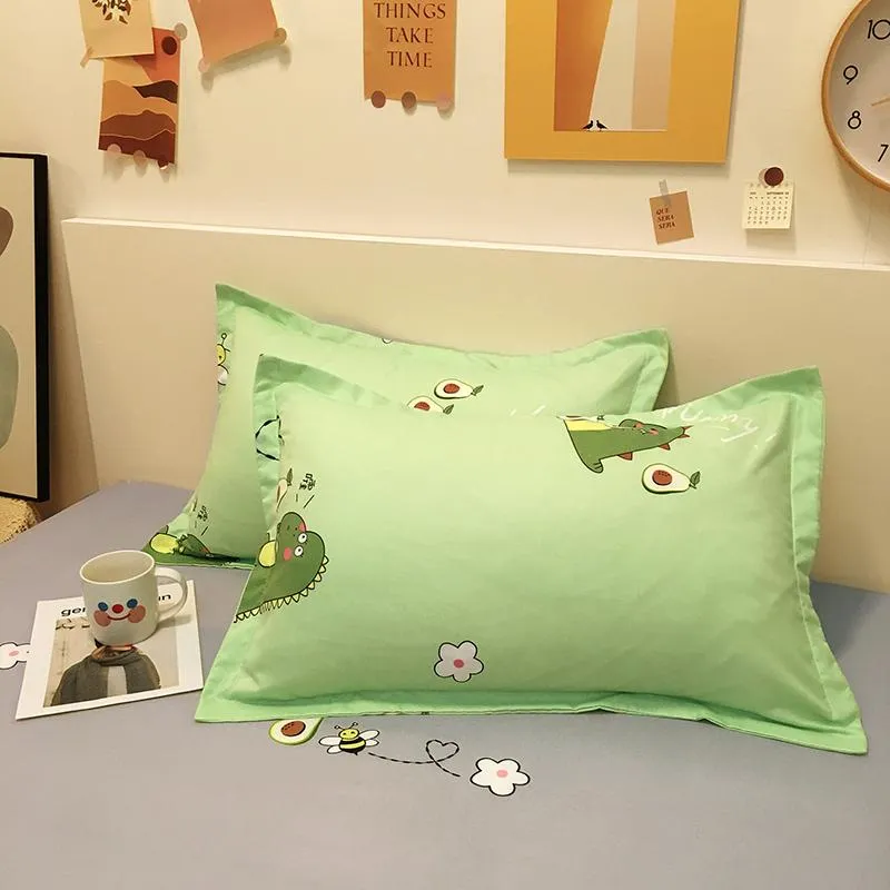 Green Dinosaur and Avocado Bedding Set