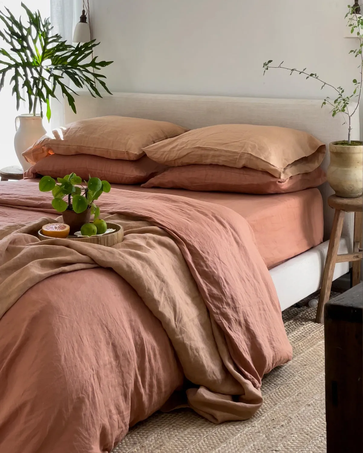 Hazelnut 100% French Flax Linen Duvet Cover Set