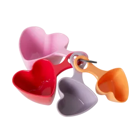 Heart Shaped Measuring Scoops - Set of 4 in Pinks