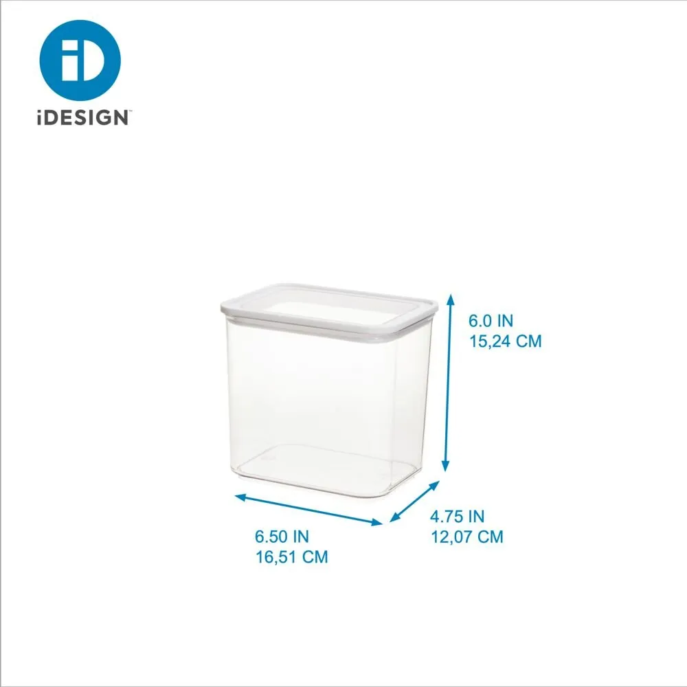 iDesign Recycled Clear Stackable Kitchen Airtight Storage Canister