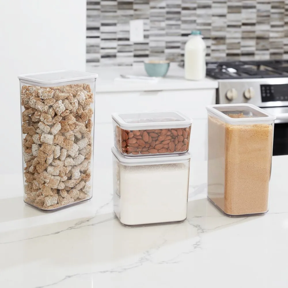 iDesign Recycled Clear Stackable Kitchen Airtight Storage Canister