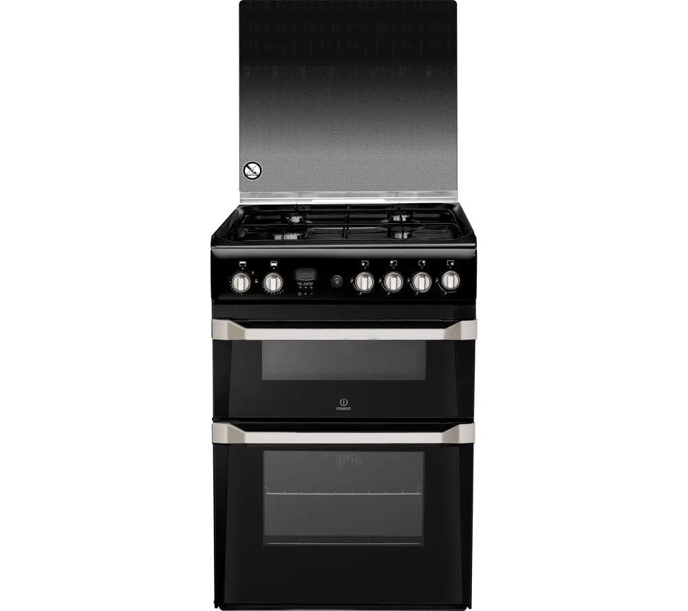 Indesit Advance ID60G2K Gas Cooker - Black - A Rated