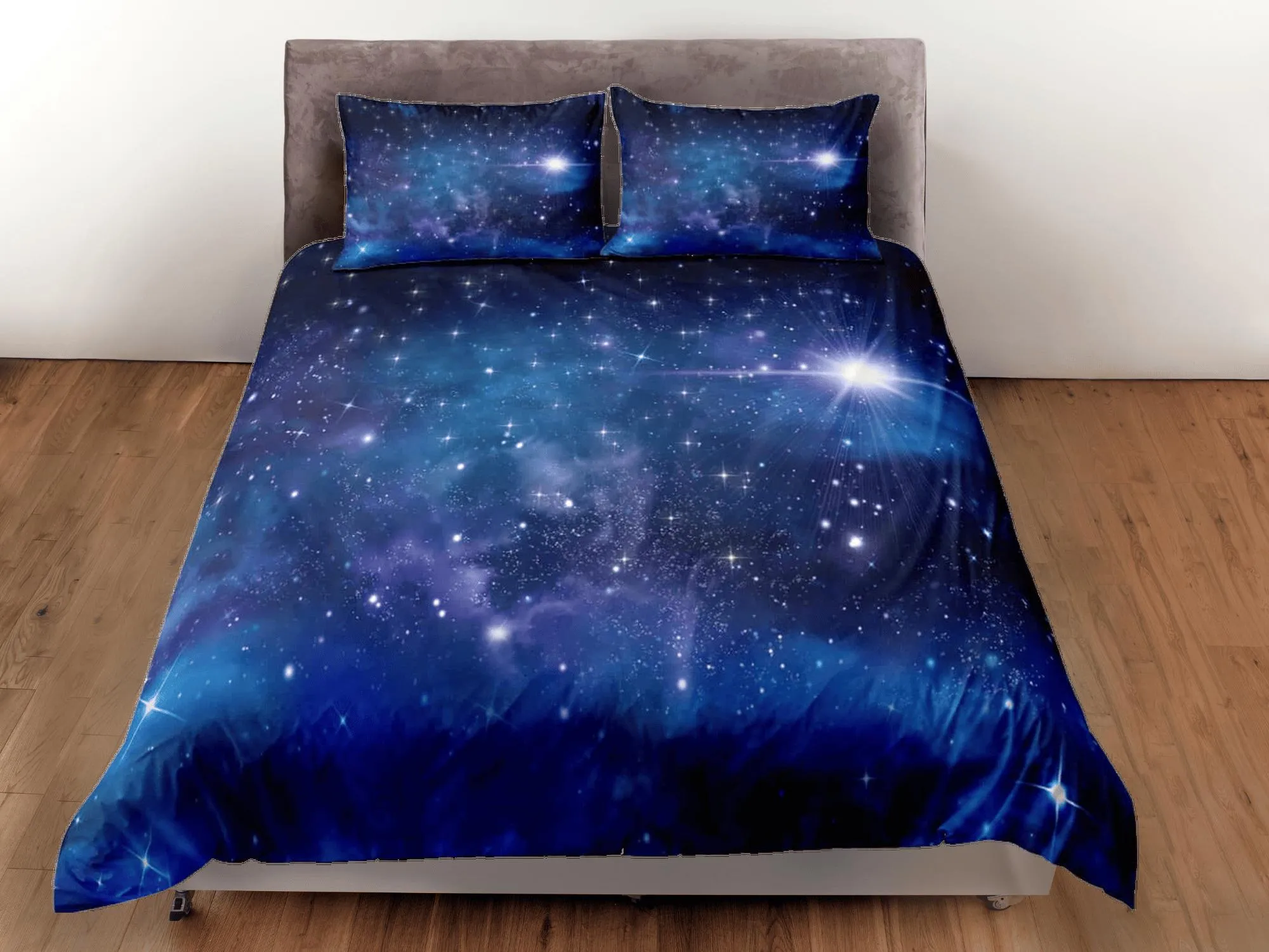 Interstellar galaxy bedding, 3D outer space bedding set full, stars duvet cover king, queen, dorm bedding, toddler bedding aesthetic duvet