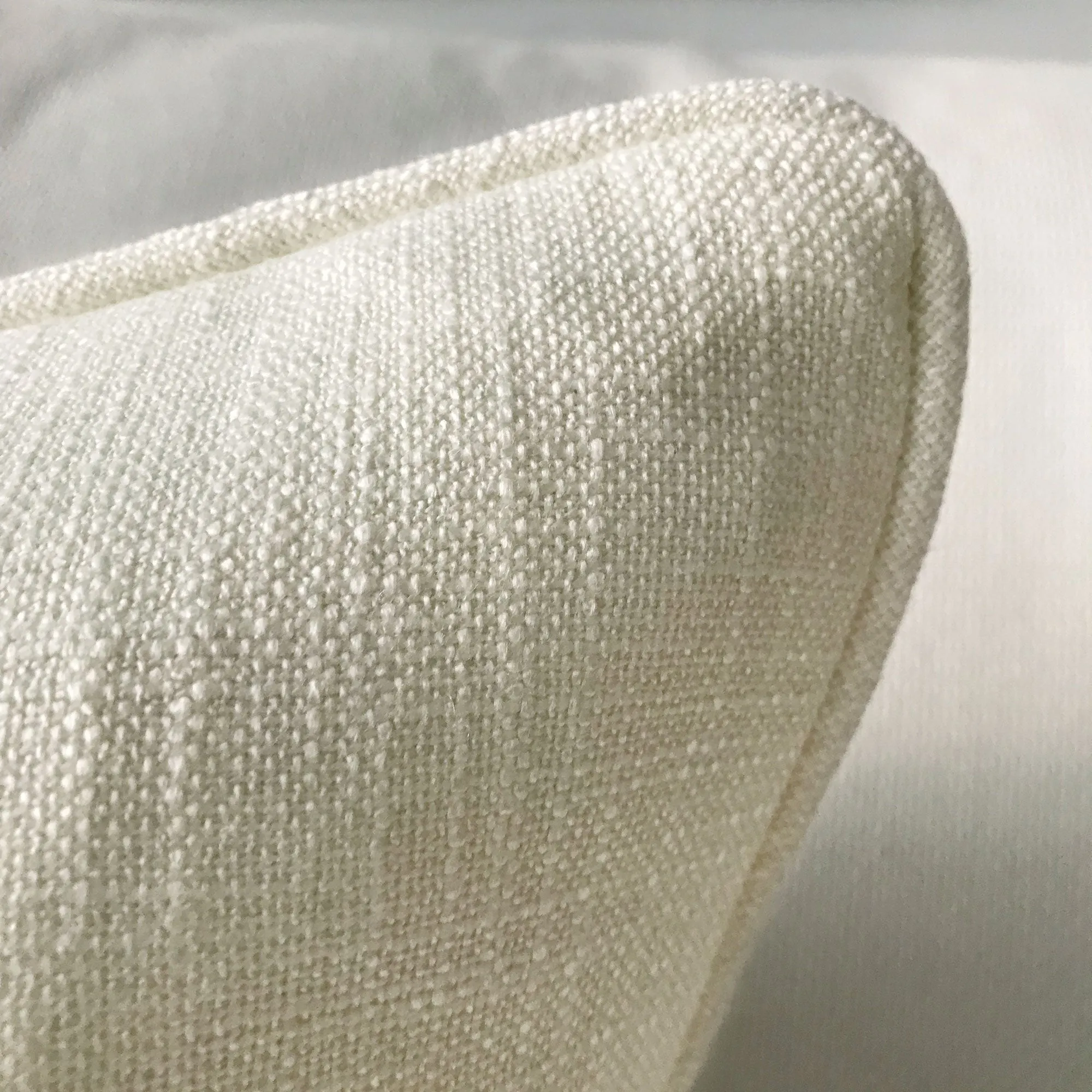 Ivory Solid Linen Standard Sham 20x27