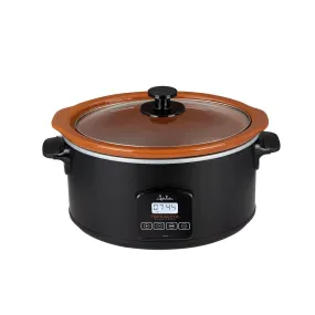 Jata Digital Slow Cooker 5L Oval Ceramic Terracotta Ceramic Bowl 210W Jeol2145