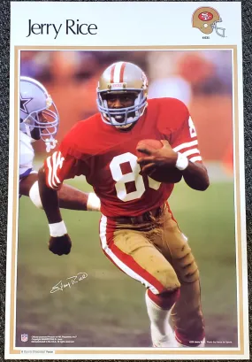 Jerry Rice "Superstar" San Francisco 49ers Vintage Original Poster - Sports Illustrated by Marketcom 1987