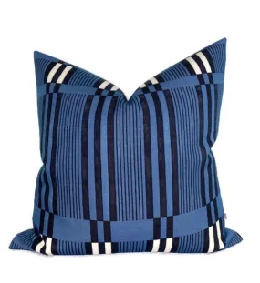 Kelly Wearstler Bandeau Pillow Cover in Marine, Indoor Outdoor