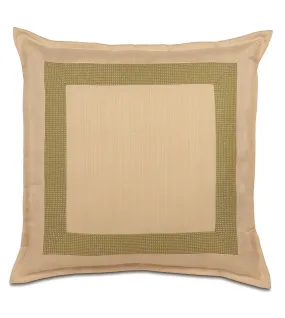 Kiawah Green Border Euro Sham 27x27