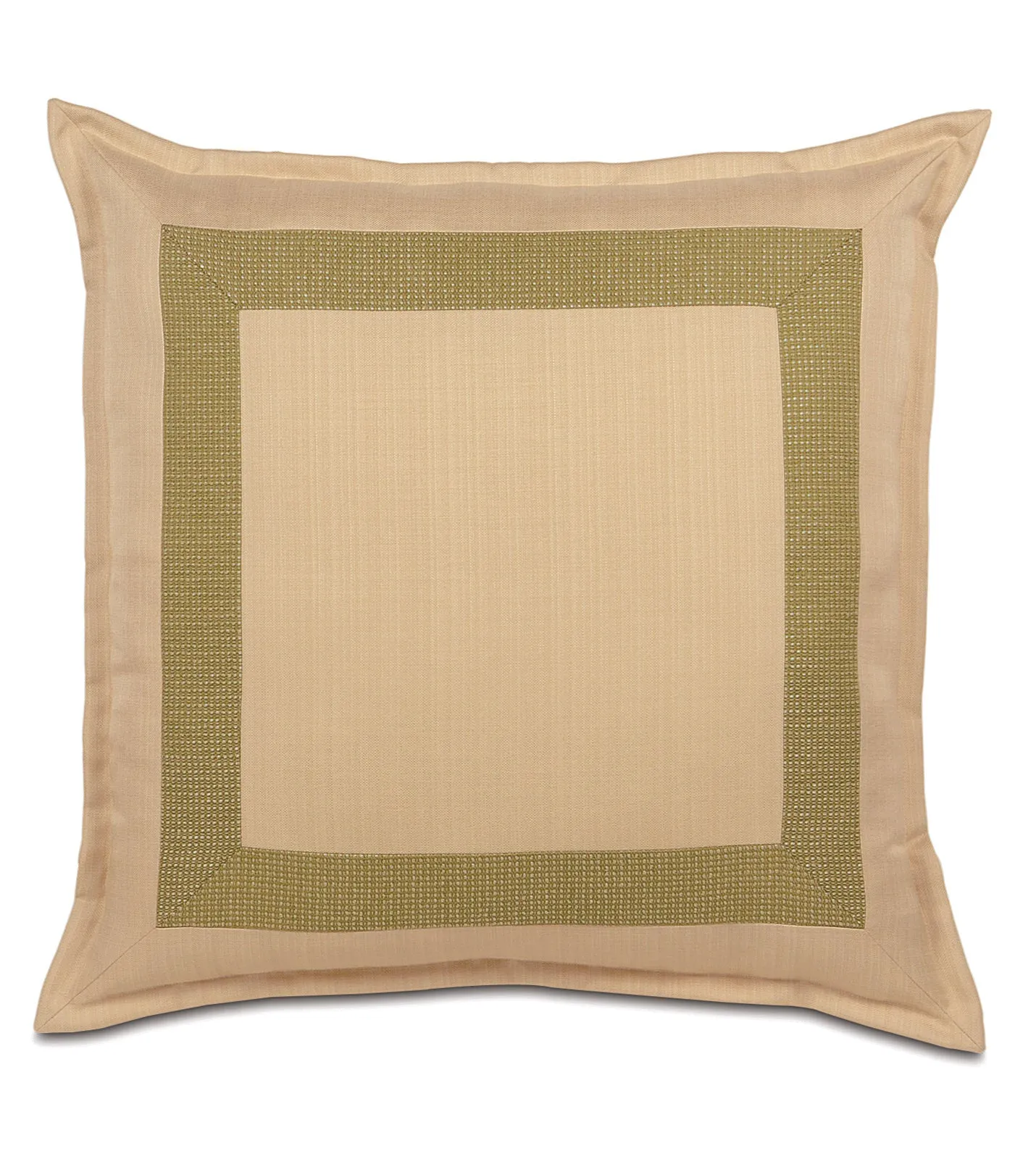 Kiawah Green Border Euro Sham 27x27