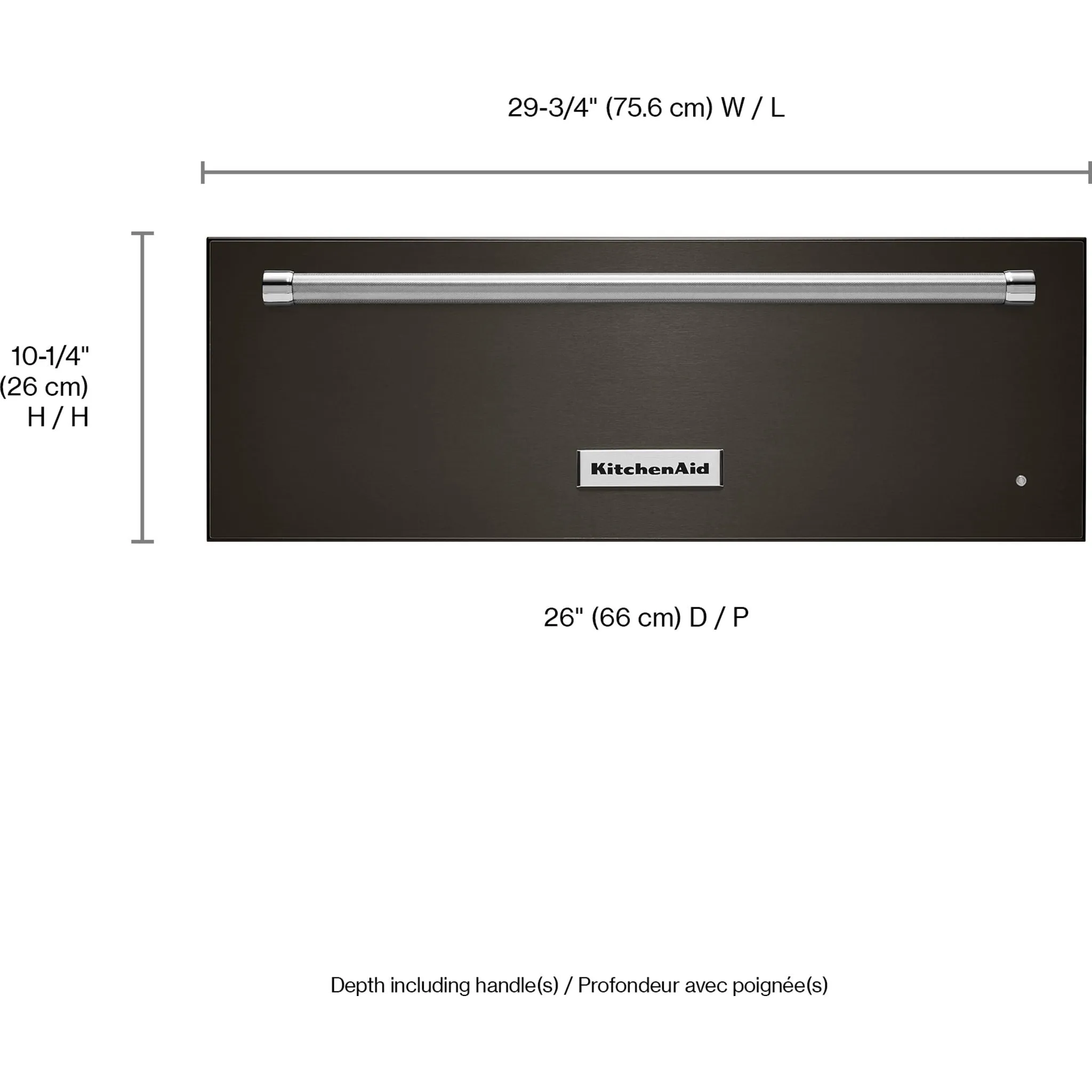 KitchenAid 30" Warming Drawer (KOWT100EBS) - Black Stainless