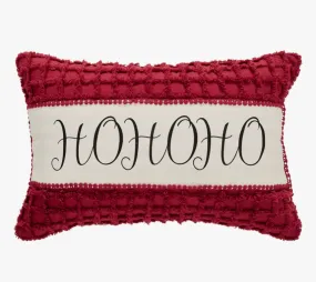 Kringle Chenille Ho Ho Ho Pillow 14x22