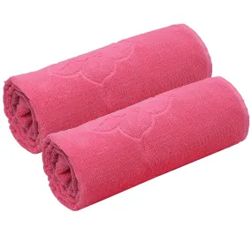 Kuber Industries 100% Cotton 2 Pieces Full Size Bath Towel 30"x60" (Pink)-CTKTC29899