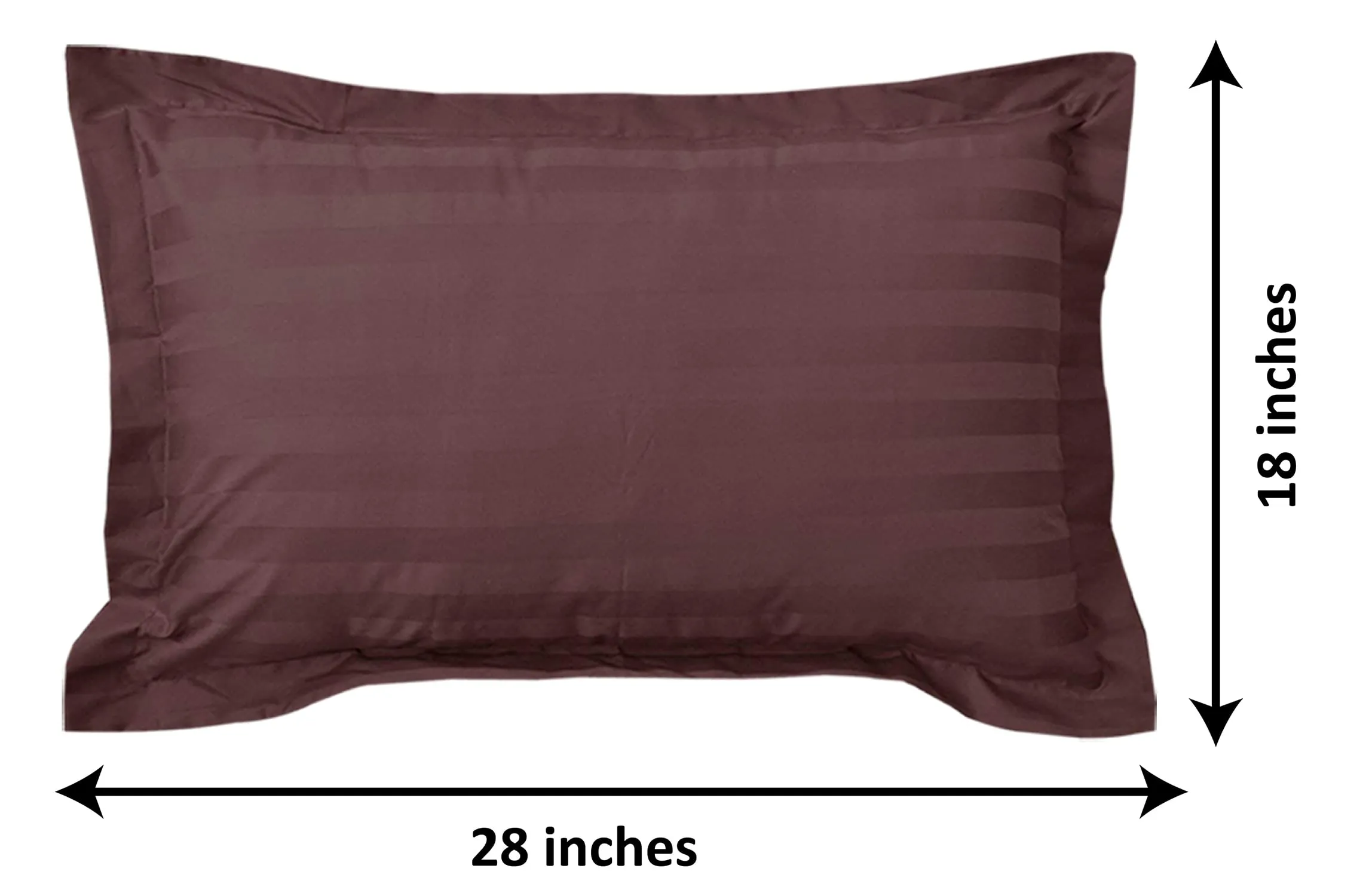 Kuber Industries Lining Design Breathable & Soft Cotton Pillow Cover/Protector/Case- 18x28 Inch, Set of 4 (Brown)-HS43KUBMART26751