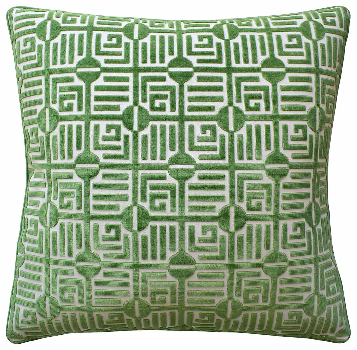 Labyrinth Velvet Emerald Decorative Pillow Ryan Studio