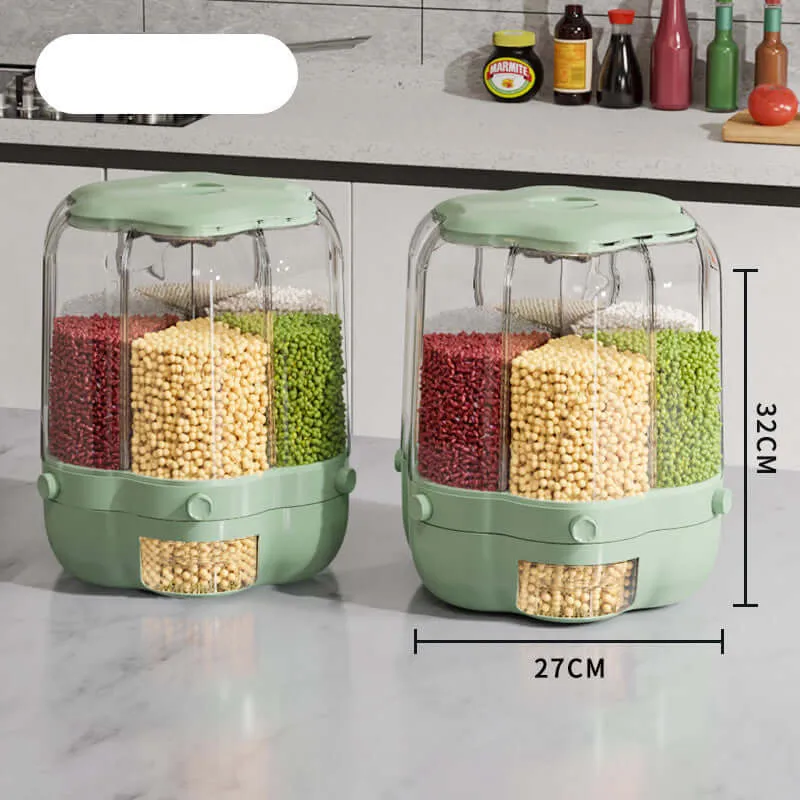 Large Food Storage Container 360 Rotating Dispenser