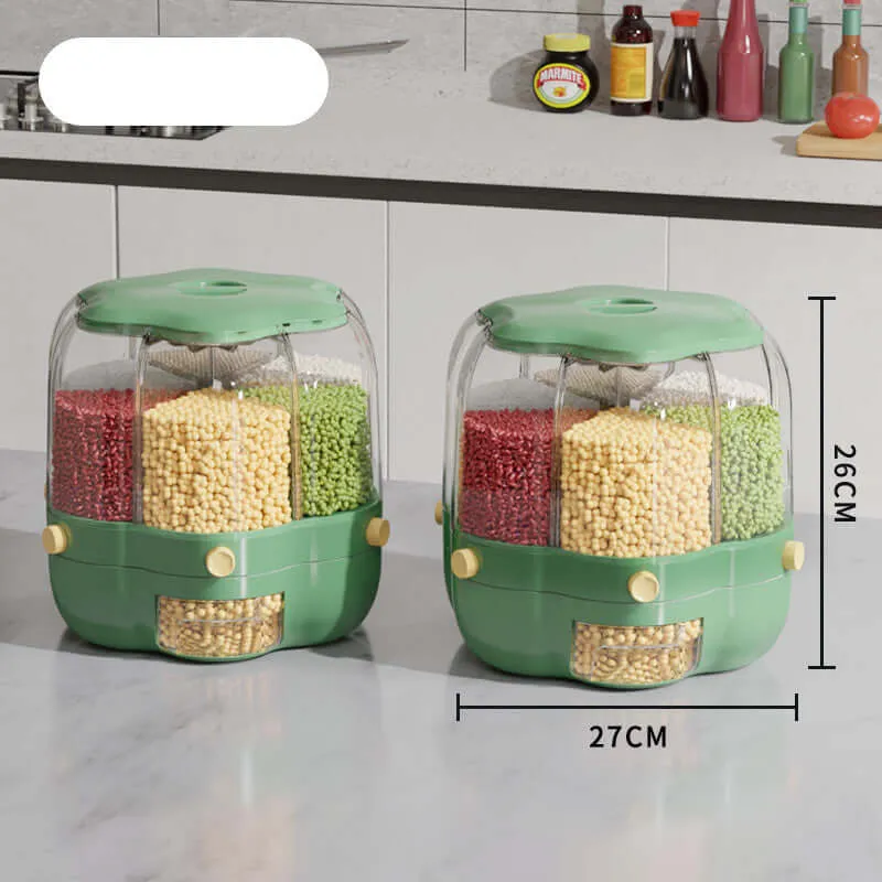 Large Food Storage Container 360 Rotating Dispenser