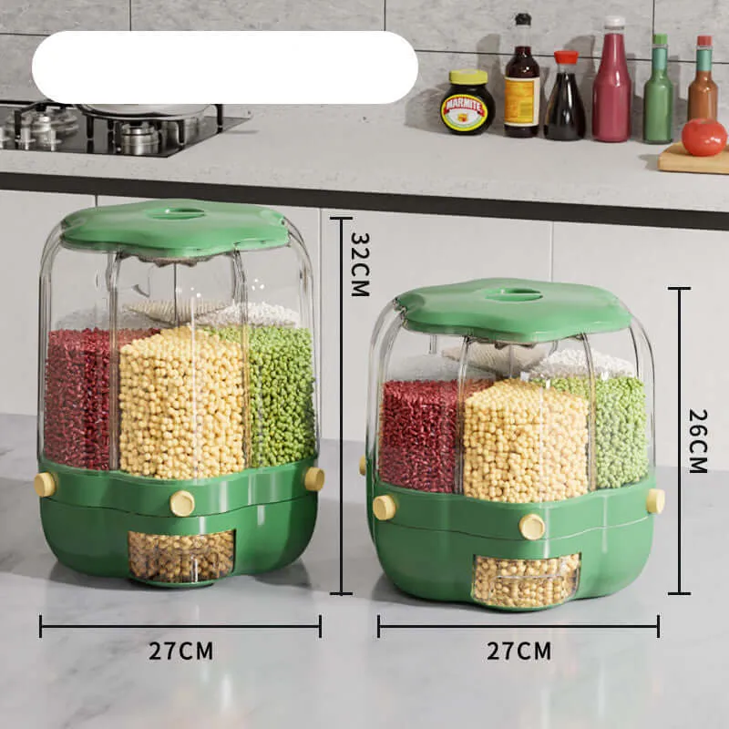 Large Food Storage Container 360 Rotating Dispenser