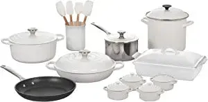 Le Creuset 20-Piece Mixed Material Cookware Set - White