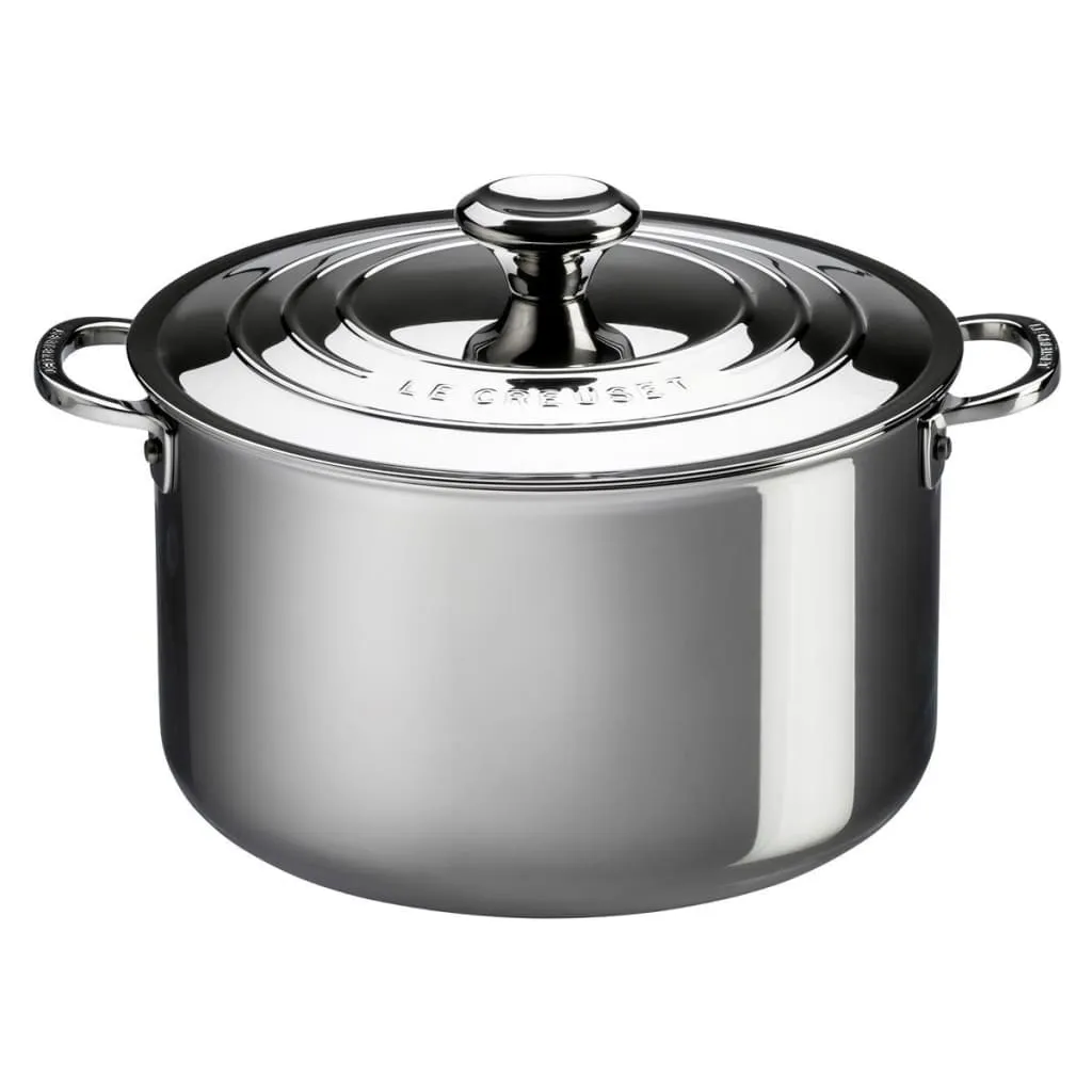 Le Creuset Signature Stainless Steel Stockpot with Lid