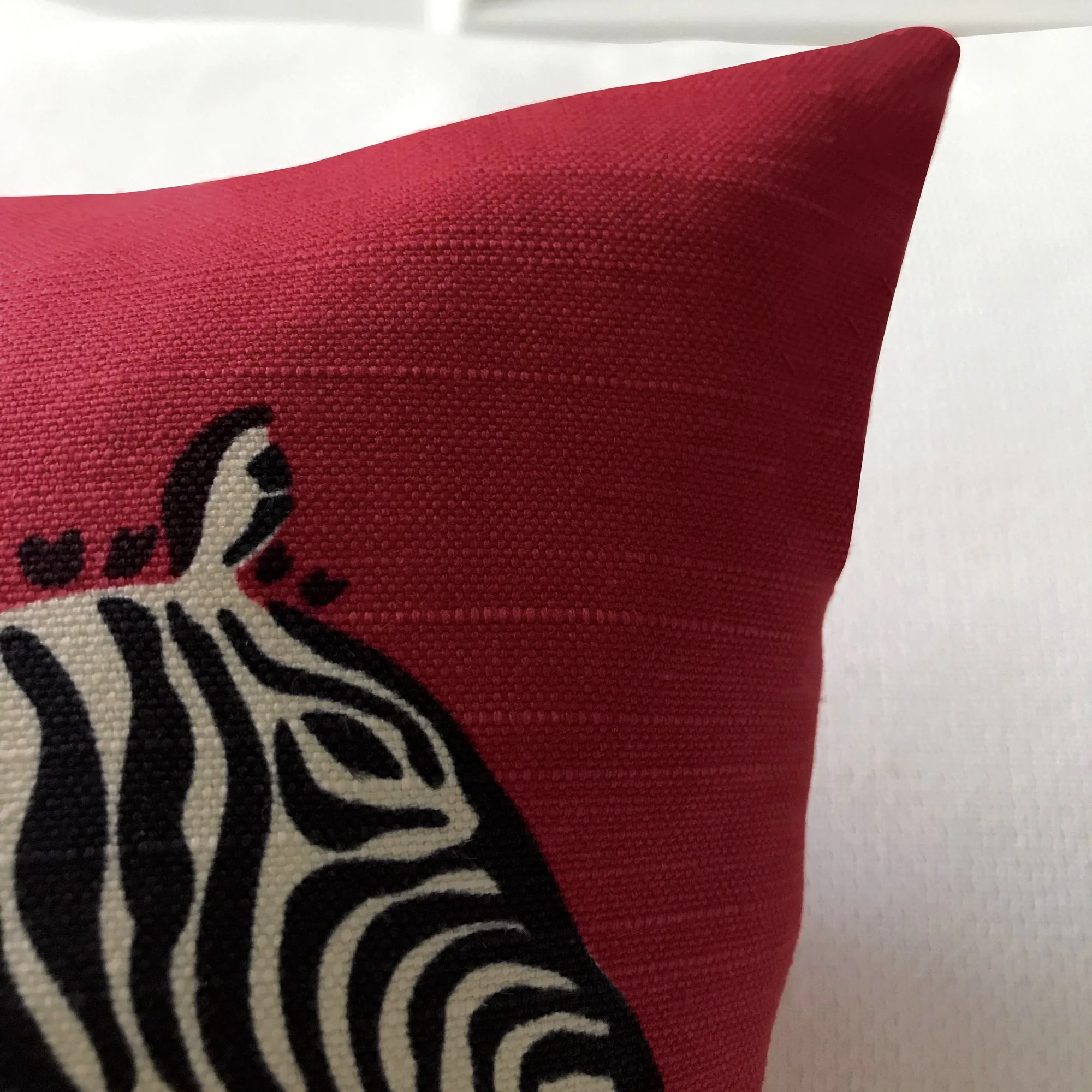 Le Zebre 100% Cotton Lumbar Pillow Cover 15x26