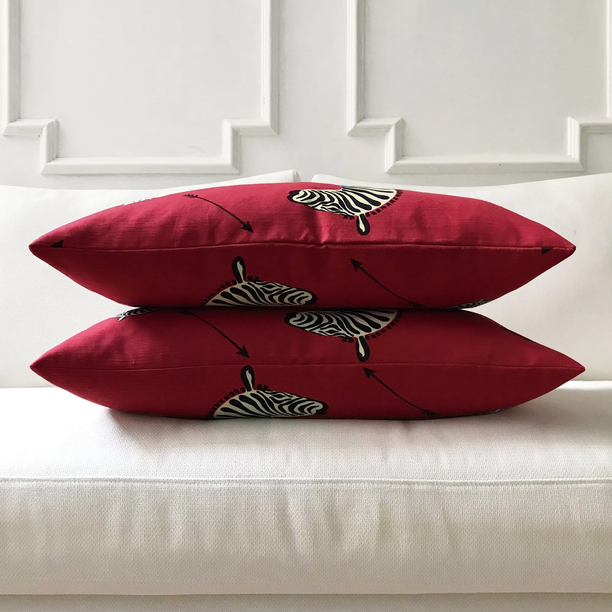 Le Zebre 100% Cotton Lumbar Pillow Cover 15x26