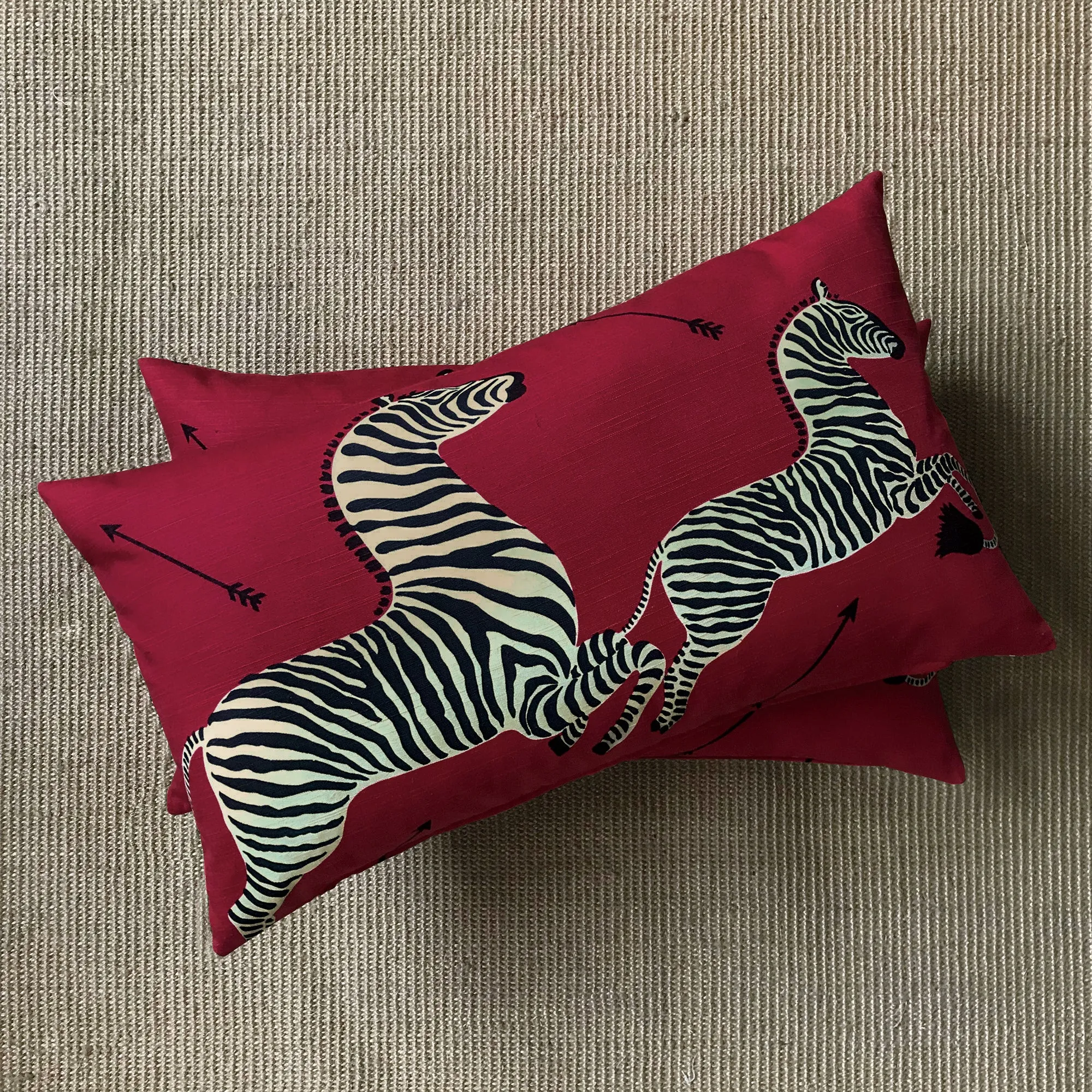 Le Zebre 100% Cotton Lumbar Pillow Cover 15x26