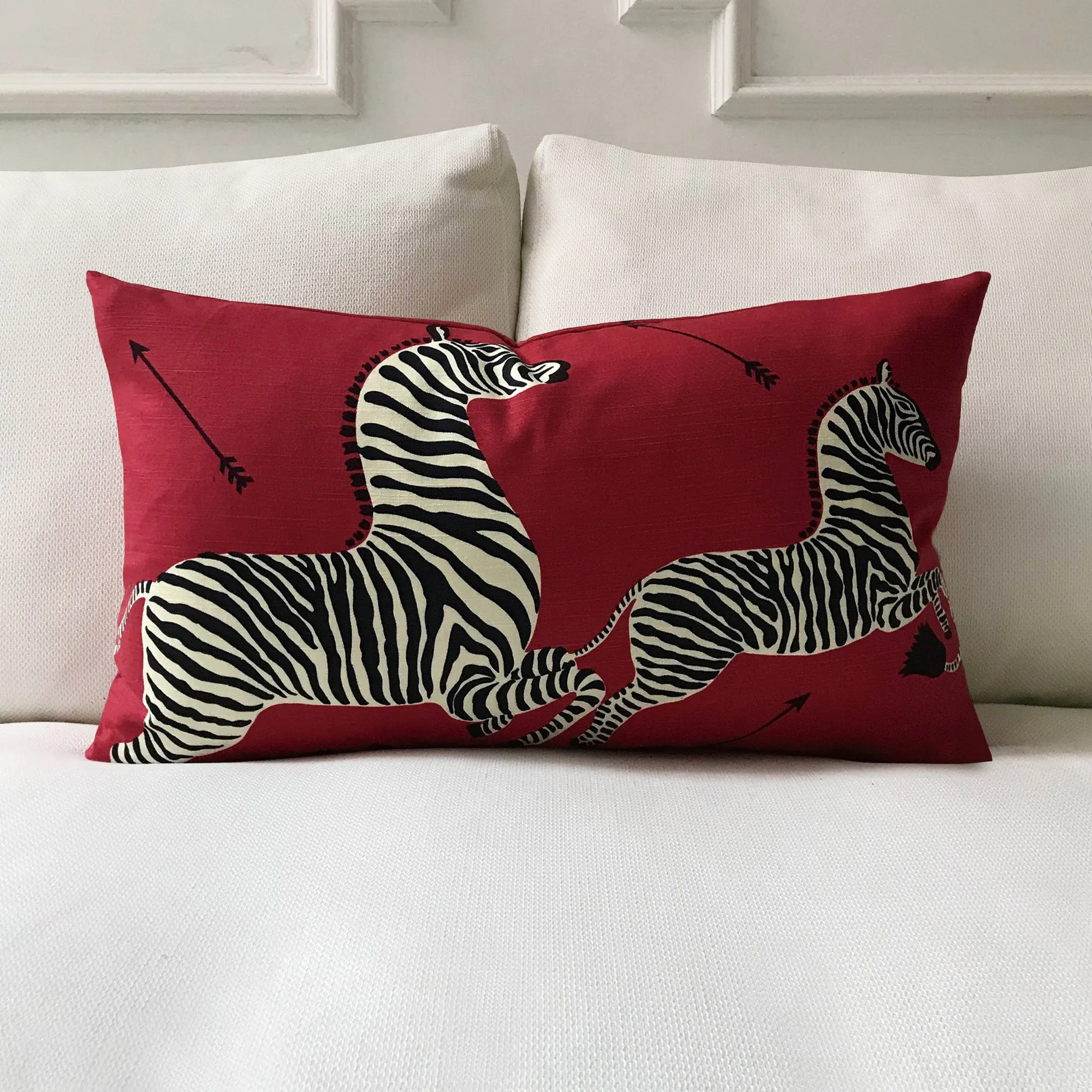 Le Zebre 100% Cotton Lumbar Pillow Cover 15x26