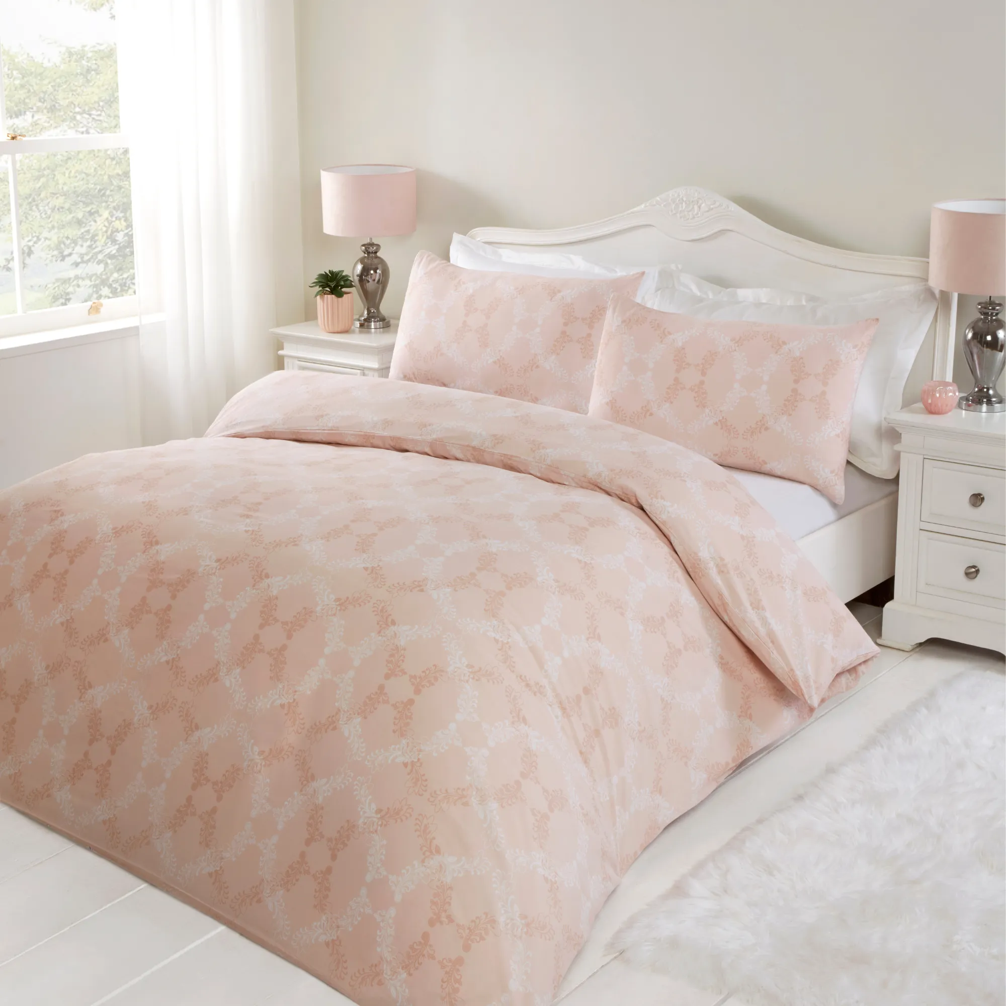 Lewis's Versailles Duvet Set - Pink