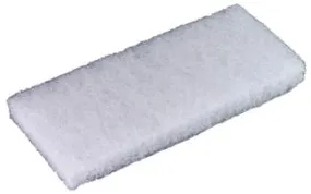 Light Duty White Scouring Pad, 4 3/8" x 10" x 1" (5/pk)