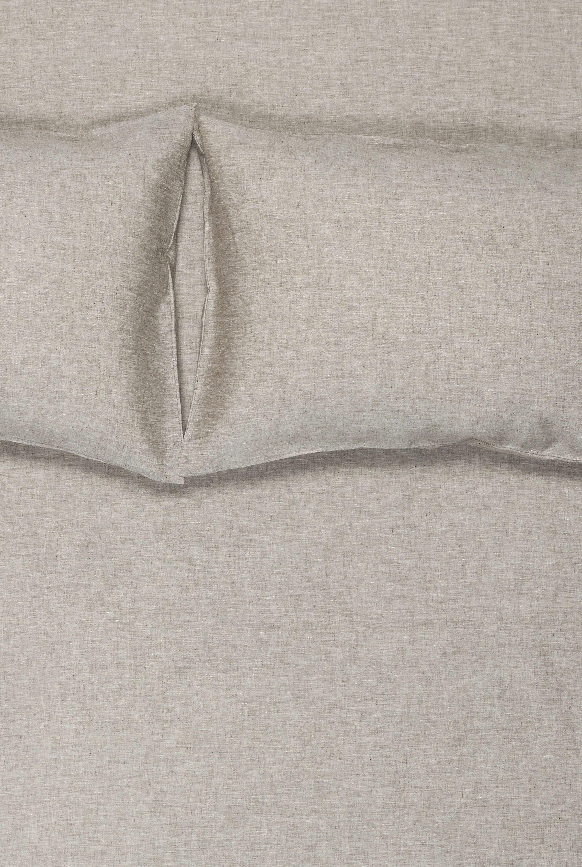 Linen Bedding "Light Melange" in Ash Grey Color