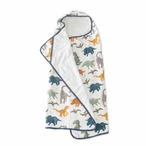 Little Unicorn - Big Kid Hooded Towel - Dino Friends