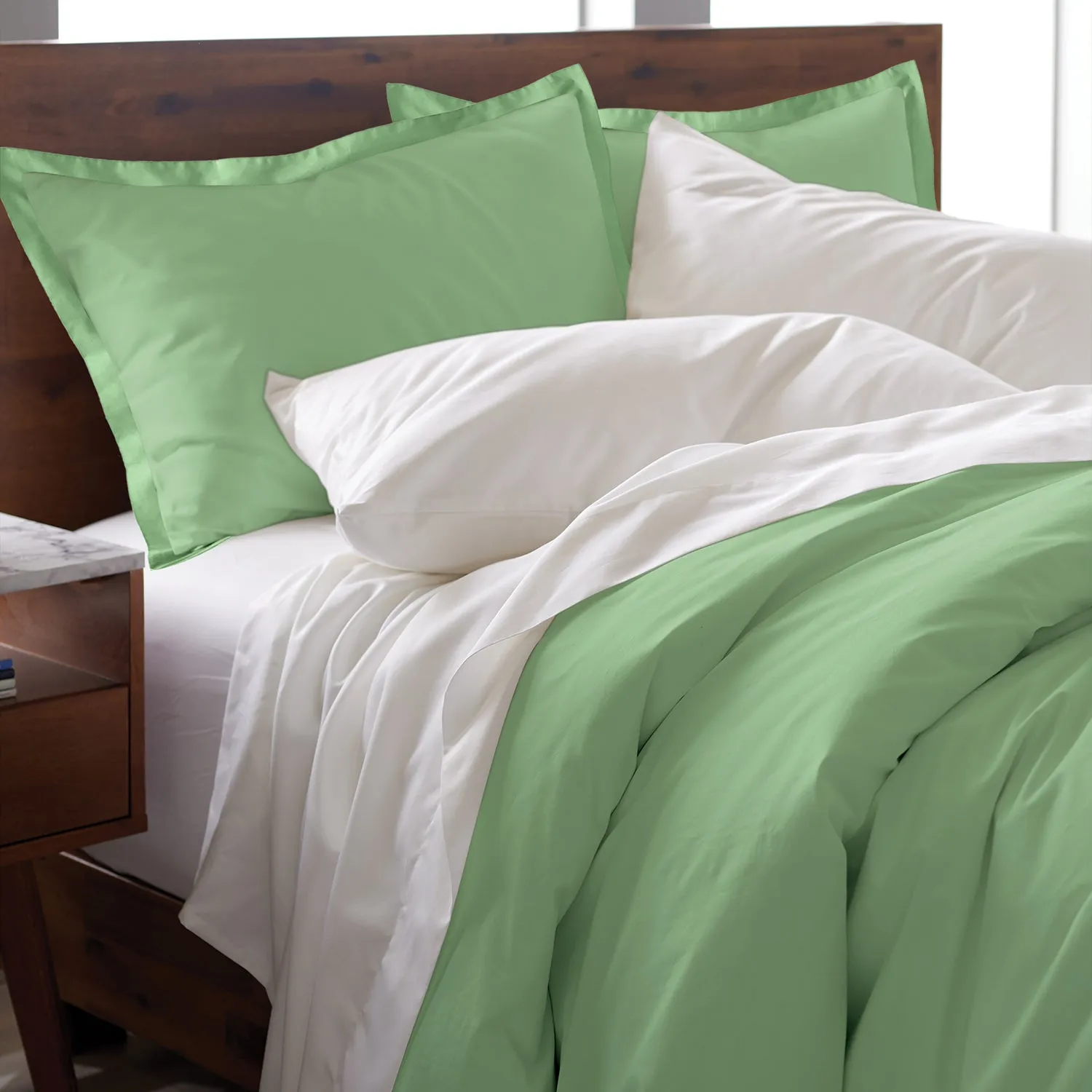 Luxe Cotton Sateen Duvet Cover Set, 3pc - Smooth, Breathable, Comfort