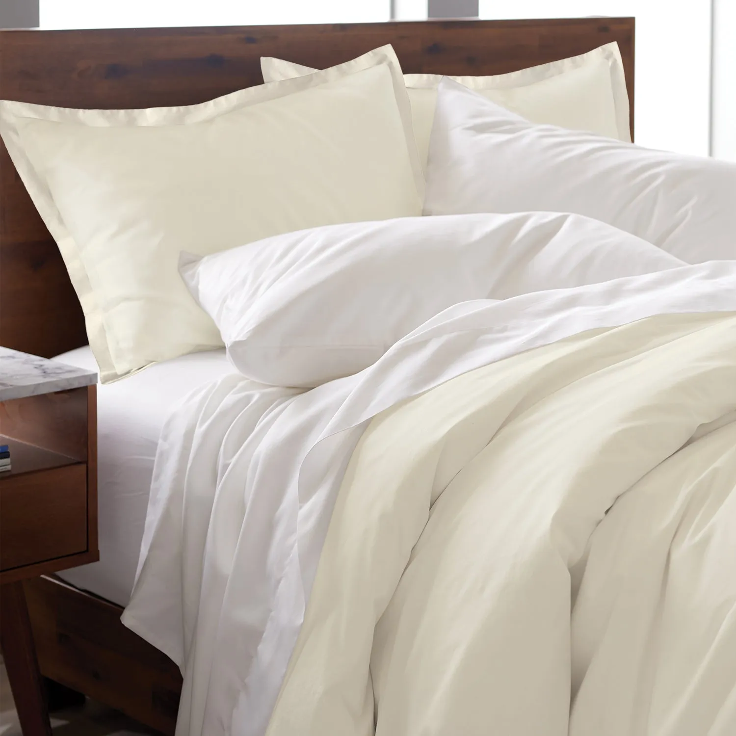 Luxe Cotton Sateen Duvet Cover Set, 3pc - Smooth, Breathable, Comfort