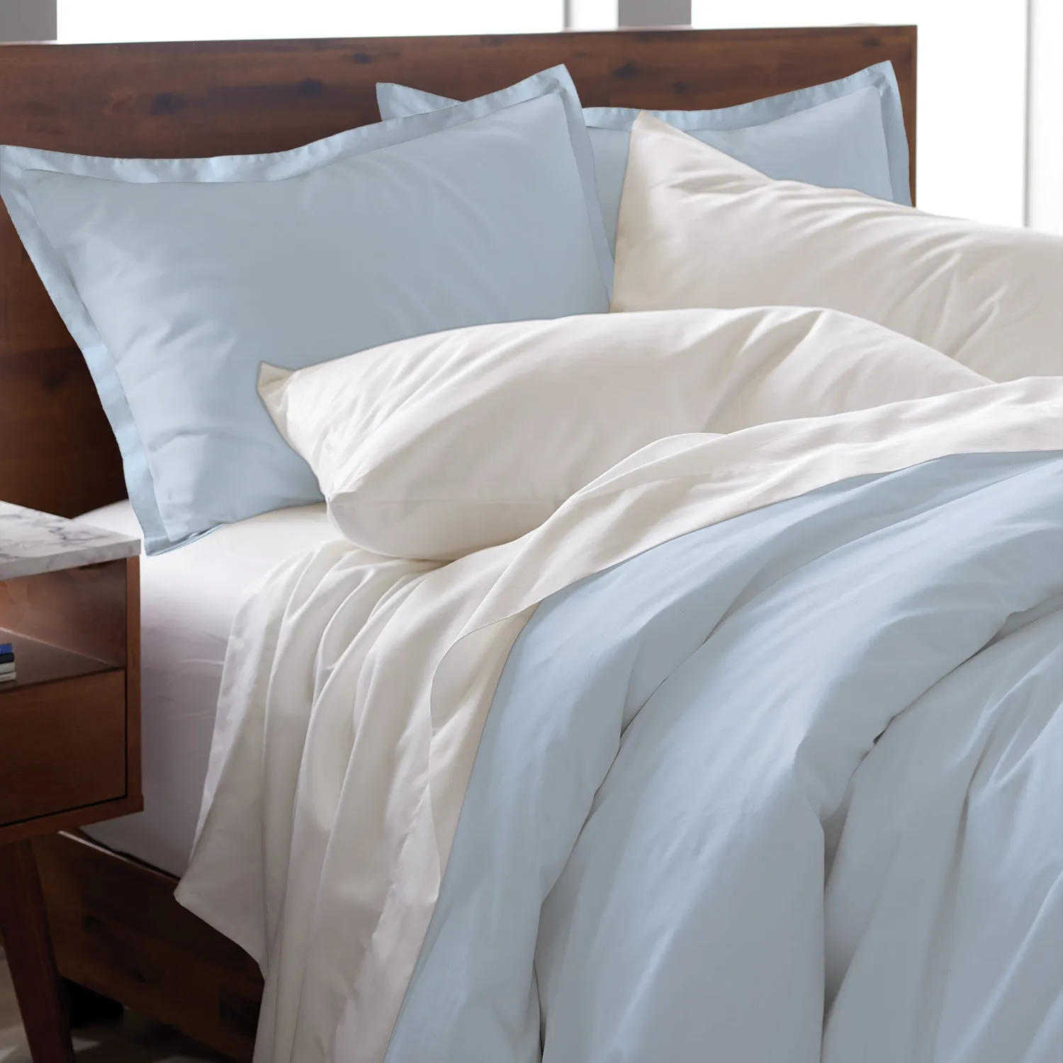 Luxe Cotton Sateen Duvet Cover Set, 3pc - Smooth, Breathable, Comfort