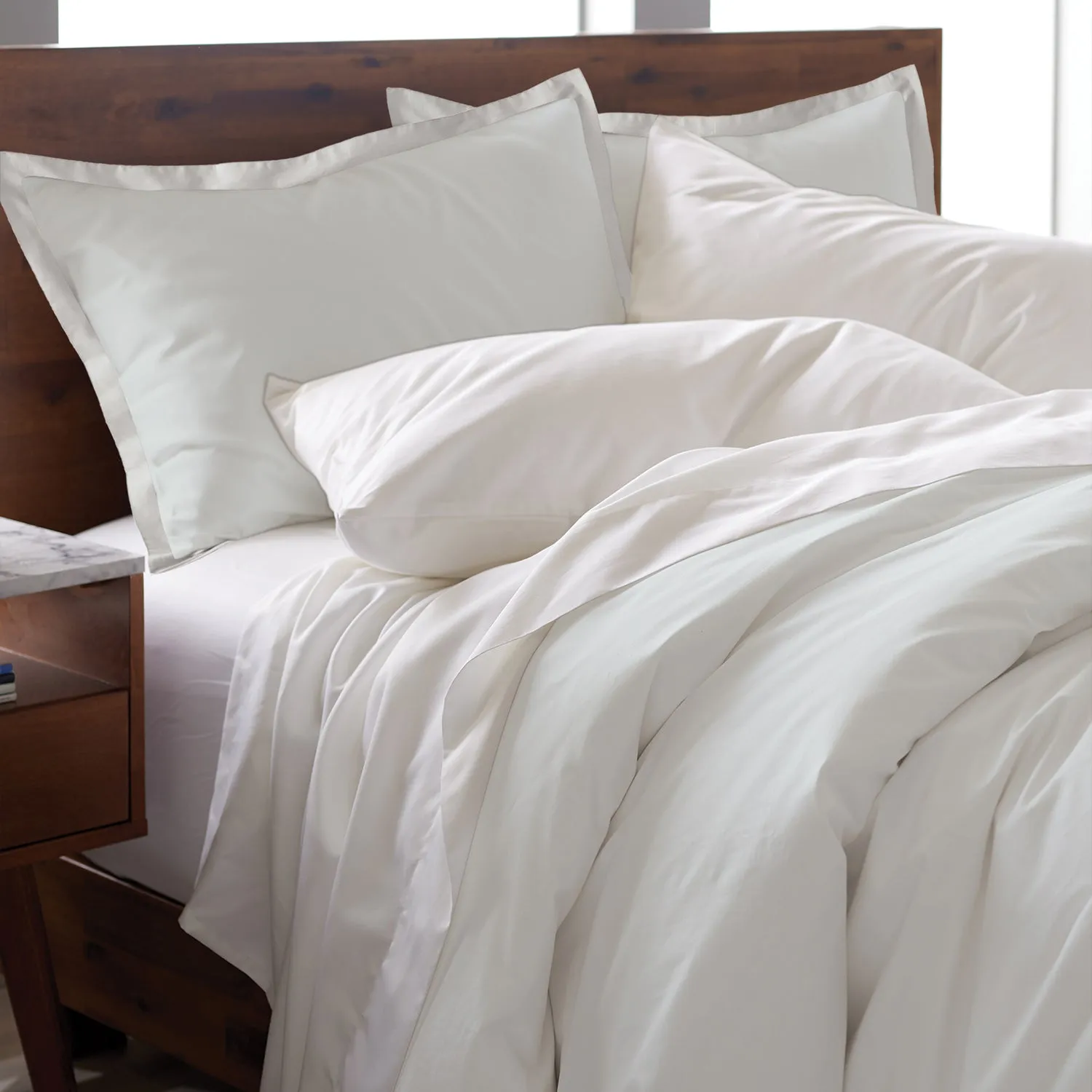 Luxe Cotton Sateen Duvet Cover Set, 3pc - Smooth, Breathable, Comfort