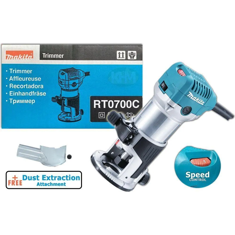 Makita RT0700C Palm Router 1/4" (Variable Speed) 710W