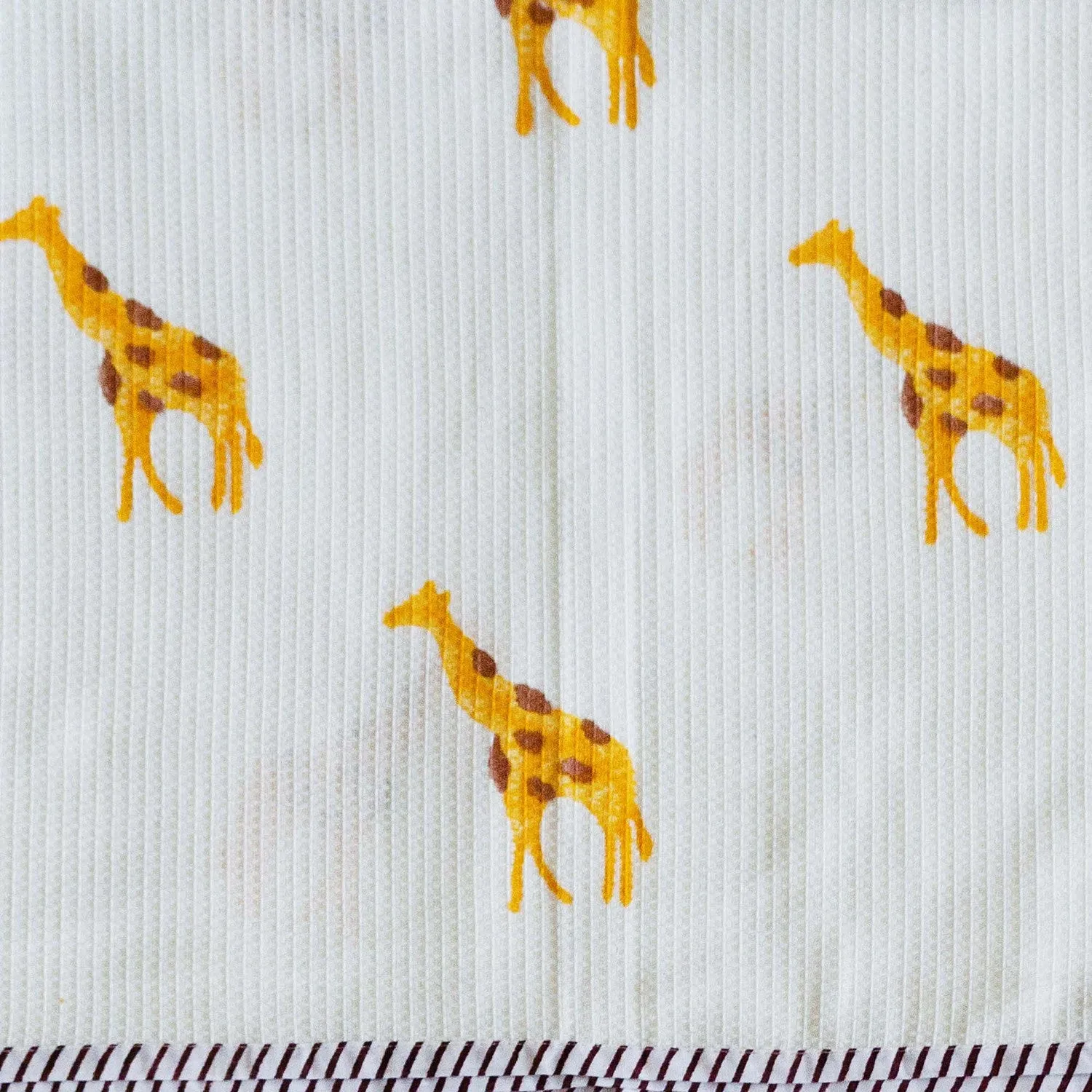 Masai Giraffe Blockprint Bath/Hand/Face Waffle Towel