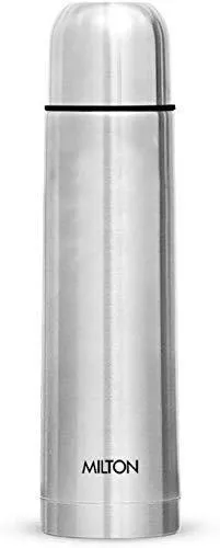 Milton Plain Lid 1000 Thermosteel 24 Hours Hot and Cold Water Bottle, 1000 ml, Silver