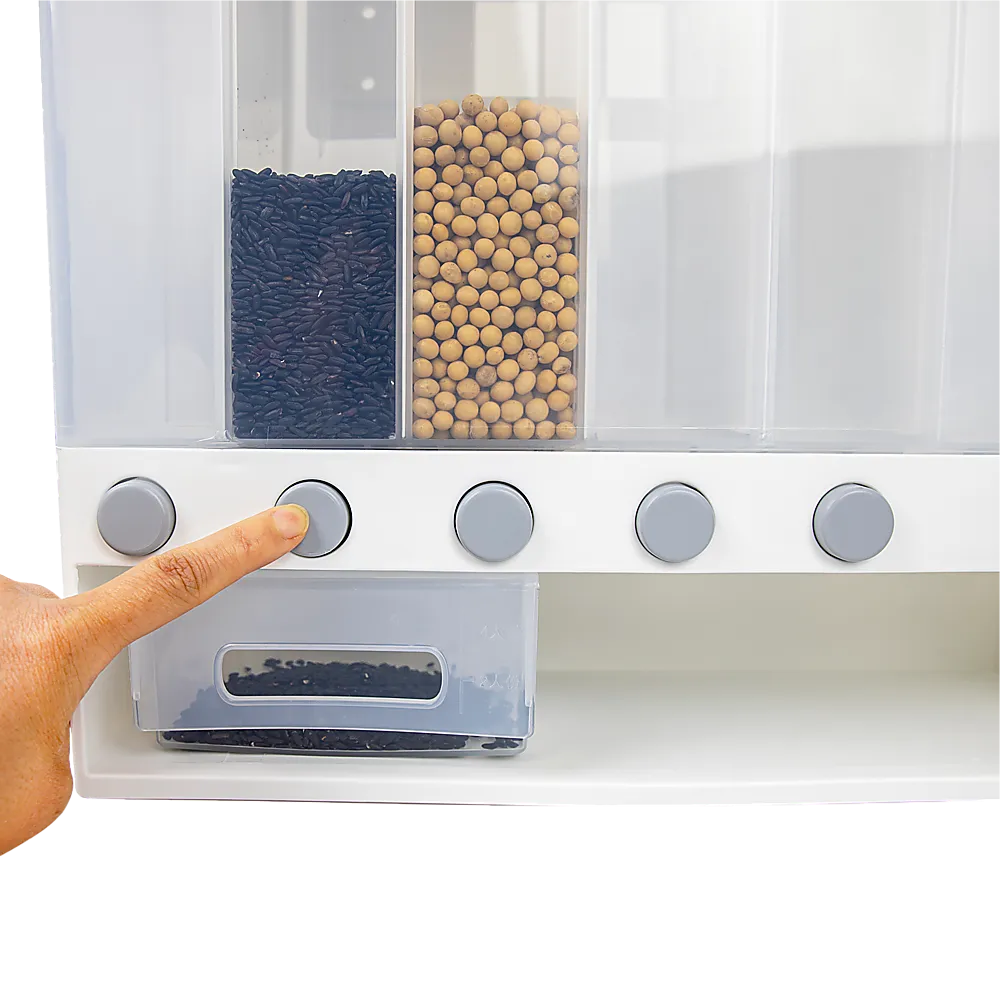 Moisture-Proof 10L Grain Cereal Dispenser, Wall Mount