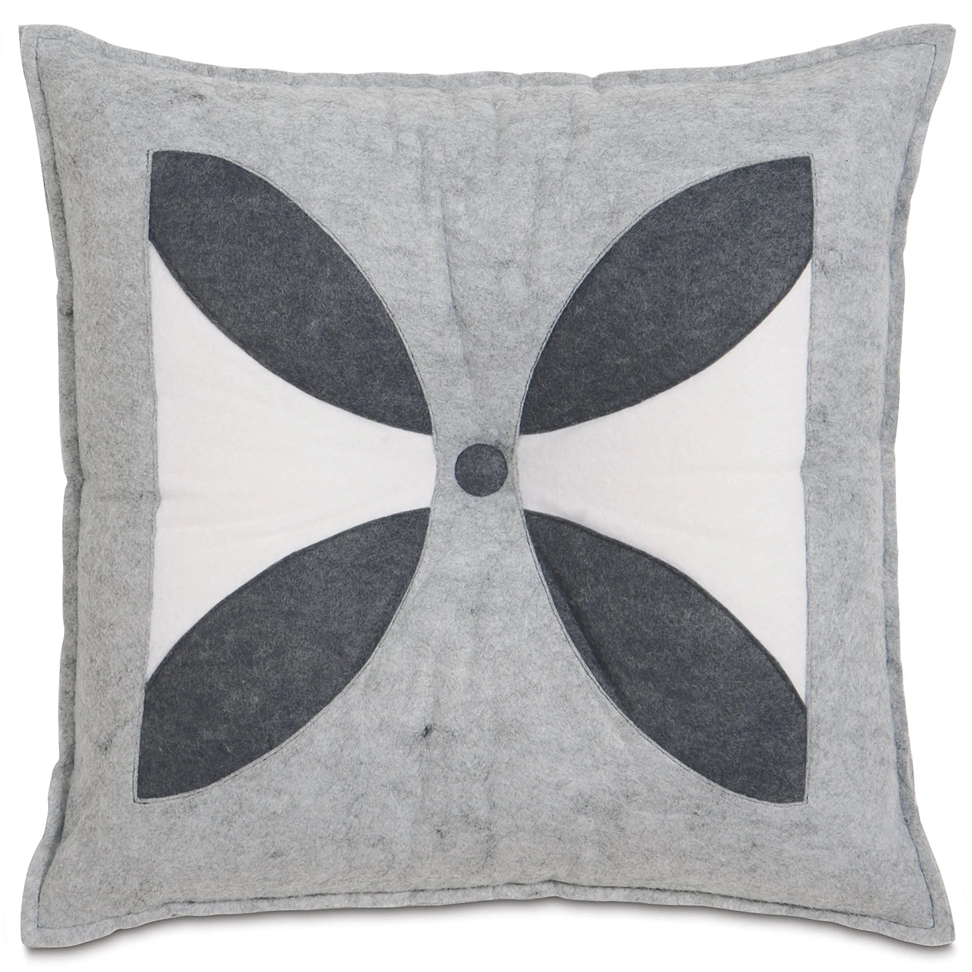 Monochrome Art Deco Style Throw Pillow Cover 18x18