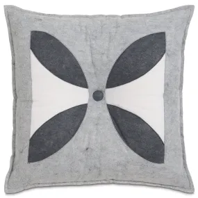 Monochrome Art Deco Style Throw Pillow Cover 18x18