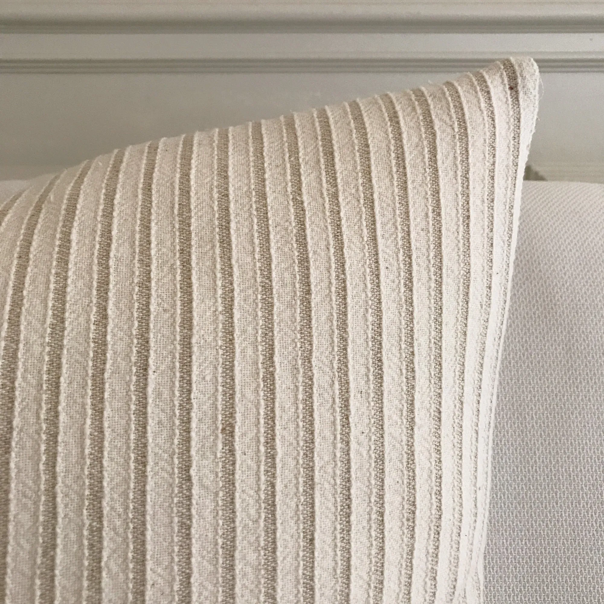 Neutral Stripe Decorative Envelope Pillow Cover 22x22