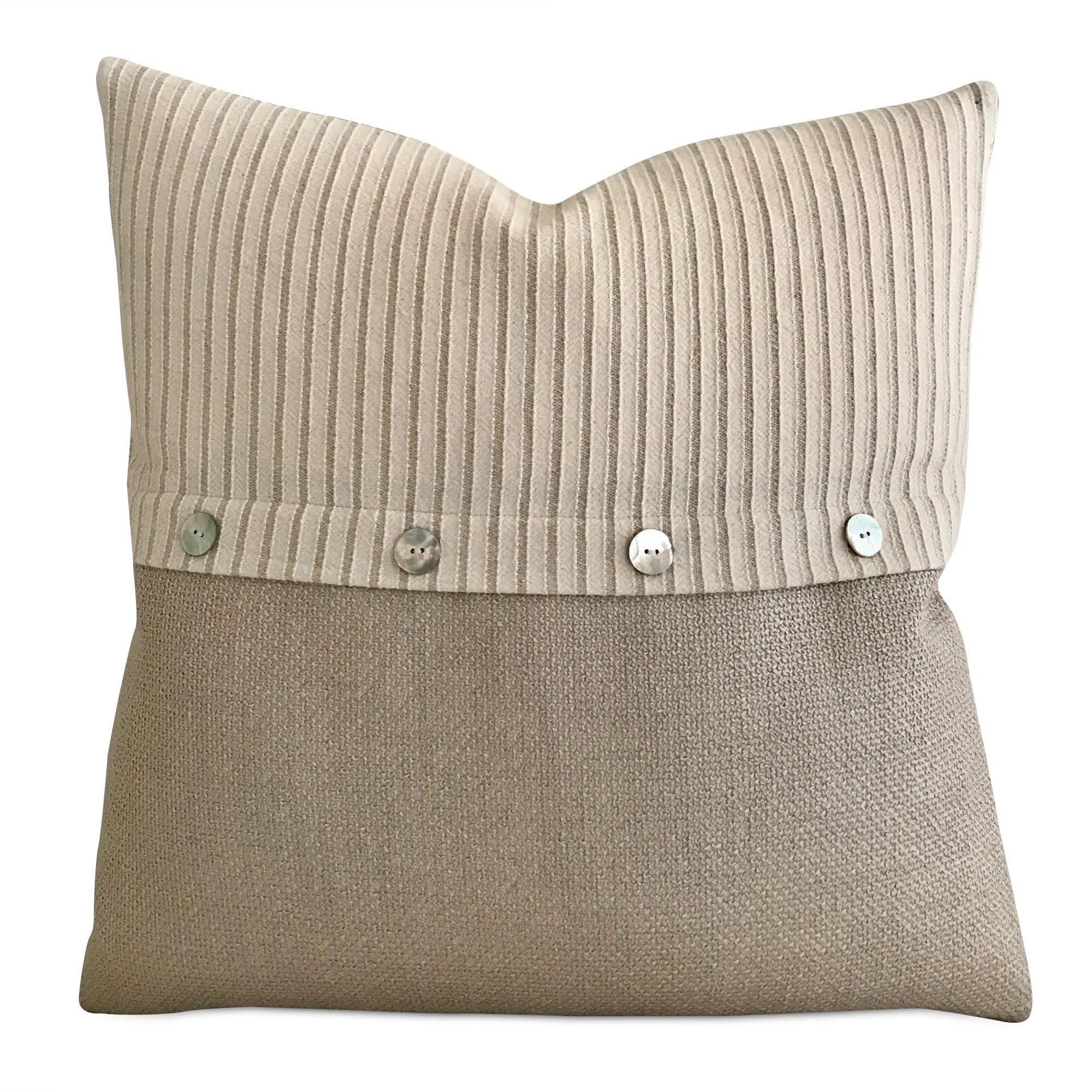 Neutral Stripe Decorative Envelope Pillow Cover 22x22