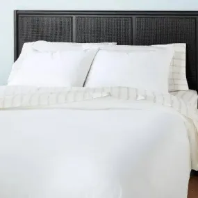 New - 3pc King Linen Blend Duvet Set Fresh White - Hearth & Hand with Magnolia