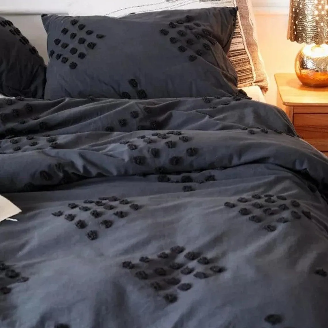 New Dots Tufted Cotton Duvet Cover Set